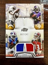 MIKE EVANS /KEENAN ALLEN/PATTERSON/WATKINS QUAD JETSY SP CARD #/142 TOPPS PRIME