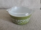 Vintage Pyrex Crazy Daisy Spring Blossom 473-B Casserole Dish 1 QT w/ Lid 470-C