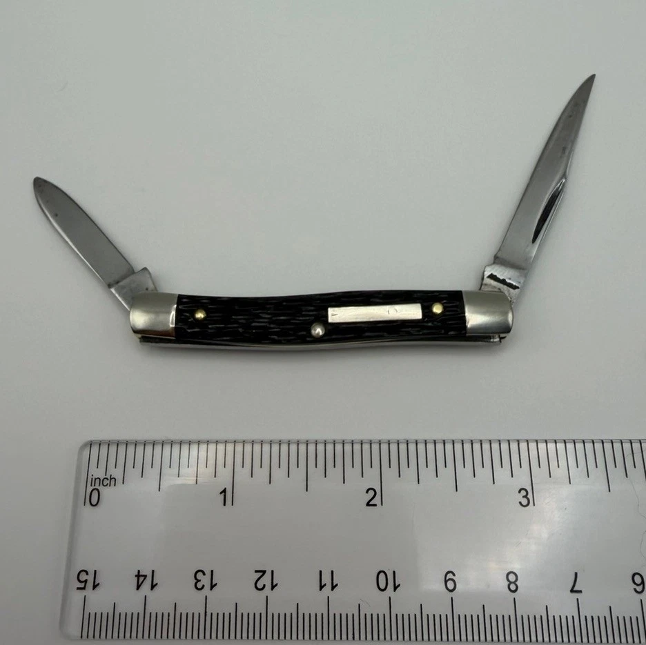 Винтажный складной нож Kabar с 2 лезвиями - отличное состояние товара - Изображение 2 из 4