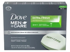 Dove Men+Care Body and Face Bar Soap, Extra Fresh (3.75 oz., 14 ct.) Great Price