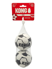 KONG Sport Soccer Tennis Balls LARGE 2 pack Tough No Squeak Dog Fetch Toy 3.25"