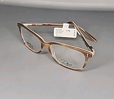 DEA Eyewear EYE SPY DE02036 Tan / Brown Full Rim Eyeglass Frame 58/18/145