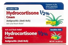 Taro Hydrocortisone Cream 1/2% Anti-Itch Relief w/Aloe for Sensitive Skin 1 oz