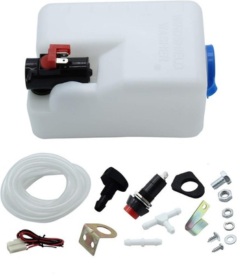 #ad 12V Universal Windshield Washer Pump Bottle Tank Kit Windscreen Washer Bottle $24.74