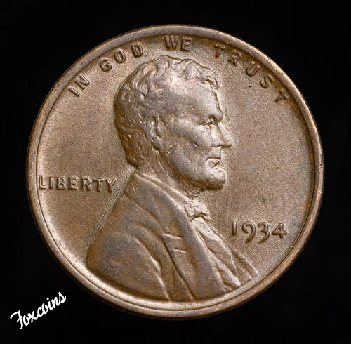 ✅  1934-P Lincoln Wheat Cent - AU