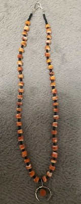 UNISEX   HAND MADE NATIVE AMERICAN STERLING SILVER & NAJA CHOCKER  NECKLACE.