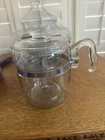 Vintage PYREX 9 Cup Glass Percolator Coffee Pot Flame Ware COMPLETE