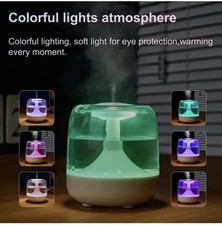 Home Humidifier, USB Powered, Seven-Color Night Light, 26dB Quiet Humidification