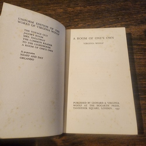 7th Print 1931 First Edition A Room Of One’s Own Virginia Woolf Hogarth Press - Picture 7 of 12