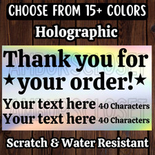 50 Custom Stickers 2.25" BUSINESS NAME LABELS SEALS THANK YOU SCRATCH RESISTANT
