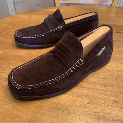 Mens Mephisto Dark Brown Suede Penny Loafers Size 8 M | eBay display picture 2