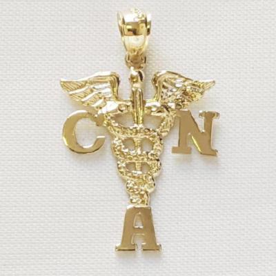 14k Gelbgold CNA Zertifiziert Krankenpflegehelfer Anhänger/Charm, Hergestellt in den USA