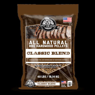 100% All-Natural Hardwood Classic Blend BBQ Grilling Pellets, 40 Pound