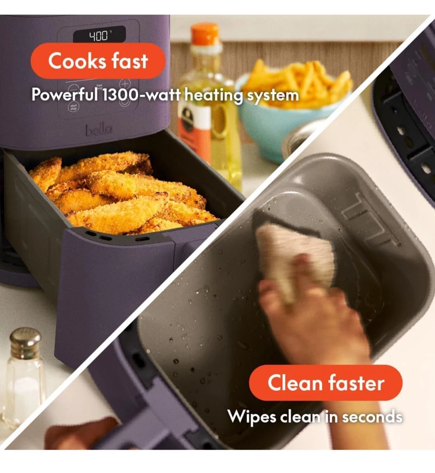 Freidora de aire delgada Bella 4Qt Foto 4 de 4