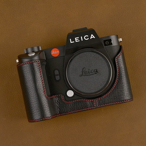 Handmade Genuine Real Leather Half Camera Case Bag Cover for Leica SL2 - Picture 26 of 27