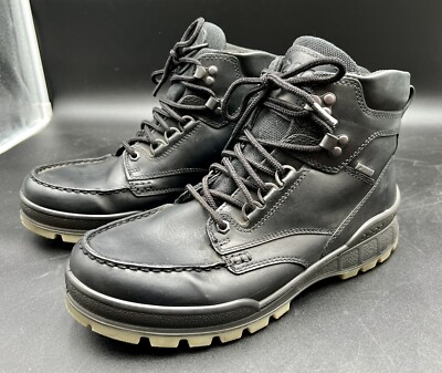 Ecco Men's Track 25 High GTX Casual Hiking Leather Boots Black EU 42 US 8/8.5