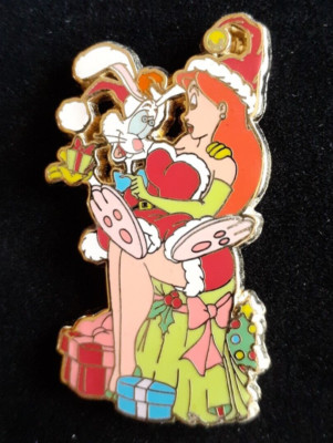 DS Jessica and Roger Rabbit Santa and Mrs Claus Christmas Pin~LE 250~#51280~NEW!