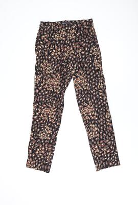 Marks & Spencer Damen schwarz Viskosemischung Hose Größe 8 L27,5 in