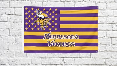 Minnesota Vikings Football fans 3x5 ft American Flag - Ideal NFL Gift Banner
