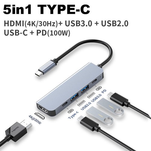 3/5/6/7/8in1 USB-C Type-C Hub To USB 3.0 PD 4K HDMI RJ45 Ethernet SD/TF Adapter - Picture 27 of 84