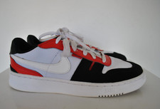 White university red lace up men boys low cut trainers size 6 (39) NIKE Squash