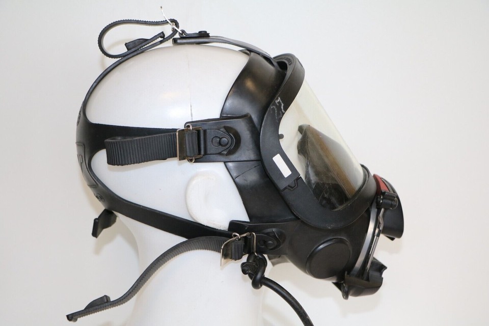 Interspiro Full Face Mask Used Black Rubber Airsoft Fun Gift eBay