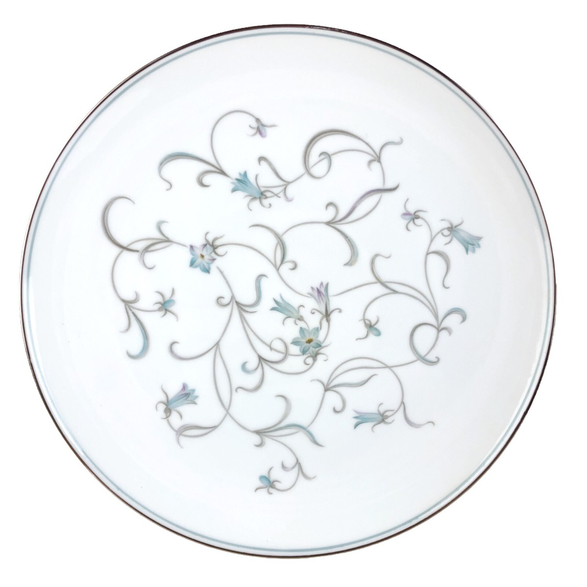 Vintage Noritake Alicia 5762 Blue Floral With Vines Dish Set