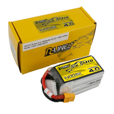 Tattu R-Line Version 4.0 22.2v 6s 1400 130c High Performance Lipo Battery XT60