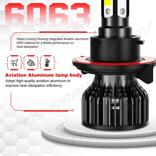 For Ford F150 2004-2014 4x LED 6500K Headlight white High/Lo Beam+Fog Light - Foto 2 di 14