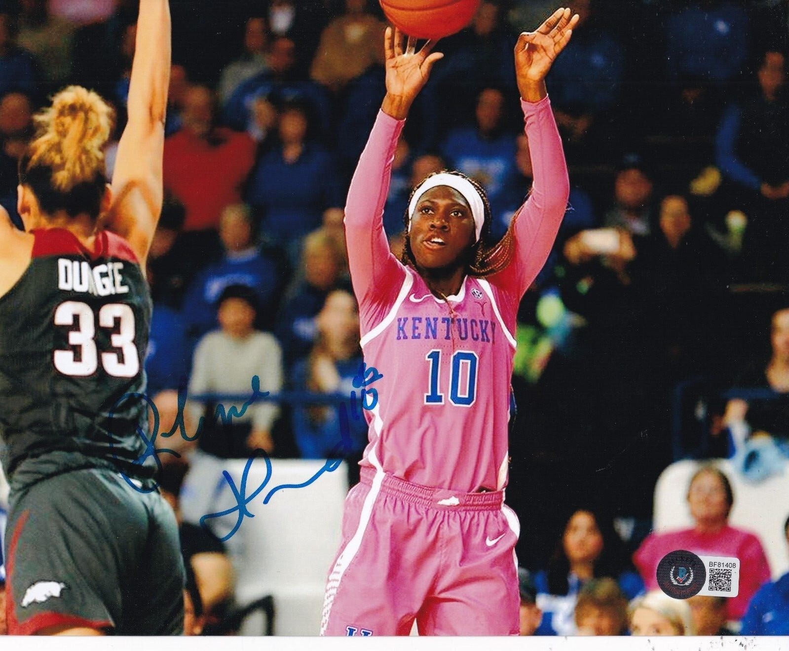 RHYNE HOWARD signed KENTUCKY WILDCATS WNBA basketball 8X10 photo BECKETT BF81408 