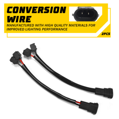H11 to H1 Conversion Wire Two Harness Headlight Low Beam Adapter Connector Plug