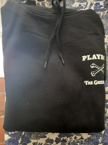 Hoodie marked Playboy the Great Frog in medium Black with white design - Picture 7 of 8