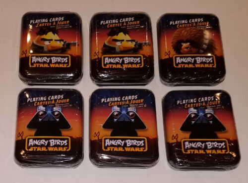 Cartamundi Angry Birds Star Wars Spielkarten – Darth Vader Edition, In Metallbox