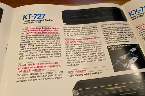 KENWOOD HIGH DENSITY COMPONENTS ORIGINAL PROMOTIONAL PRODUCT BROCHURE AD M017y - Picture 6 of 10