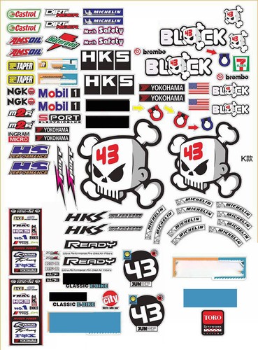 11 Hojas Pegatinas! 1/10 RC Pegatina Bomba Calcomanía Hoja Axial Traxxas Redcat Hágalo Usted Mismo - Imagen 25 de 28