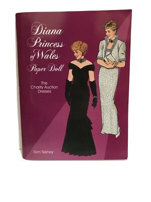 diana princess of wales paper doll the charity auction dresses Princess Diana Charity Auction Dresses Diana Charles Wedding UNCUT Paper Dolls