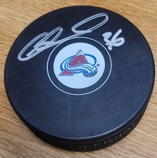 Autographed MATTHEW BARNABY Colorado Avalanche Hockey Puck w/Show Ticket