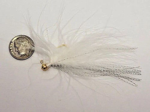 Erie Dearie Marabou Jigs 1/64 Oz Gamefish Killer Crappie Panfish Bluegill Lure - Picture 22 of 24