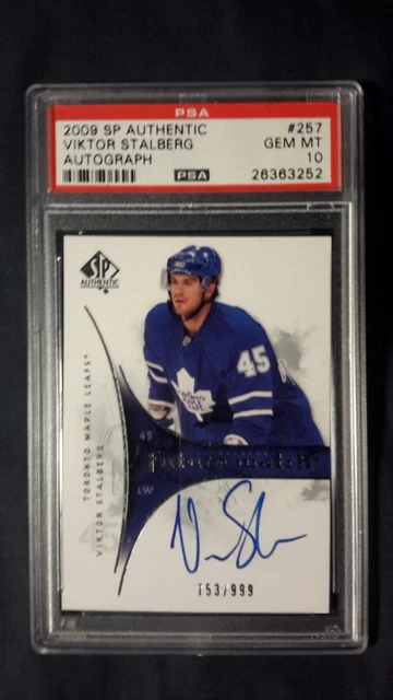 2009 Upper Deck SP Authentic Auto Viktor Stalberg Card #257 PSA 10 #'D 753/999