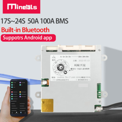ANT BMS 17S-24S Bluetooth 100A 50A LiFePo4 Li-ion LTO Battery Protection Board