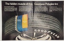 1971 Goodyear Tire Polyglas Retro Original Two Page Print Ad Life Magazine 70s 1971 Goodyear Tire Polyglas Retro Original Two Page Print Ad Life Magazine 70s