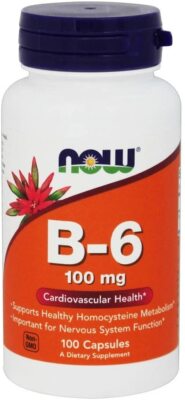 NOW FOODS, VITAMIN B-6 100mg Herz Nerven Gesundheit 100 Kapseln SUPER PREIS