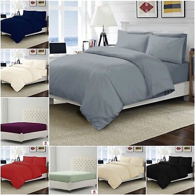 100/% Egyptian Cotton 200 Thread Count Fitted Bed Sheets ALL SIZES EXTRA DEEP