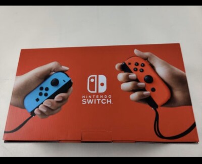 Nintendo Switch Console - Black with Neon Blue and Neon Red Joy