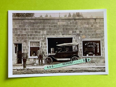 Found PHOTO of Old WESTFIELD Oil Company Gas Service Station Gasoline Garage