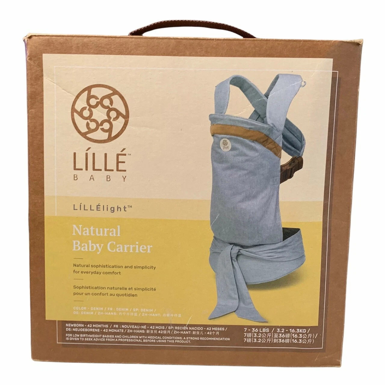 New LilleBaby Lillelight Lille Natural Baby Carrier Color - Denim Blue