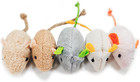 Shudyear Cat Toys 5Pcs Mouse Toys, Interactive Catnip Animal Toys for Indoor Kit