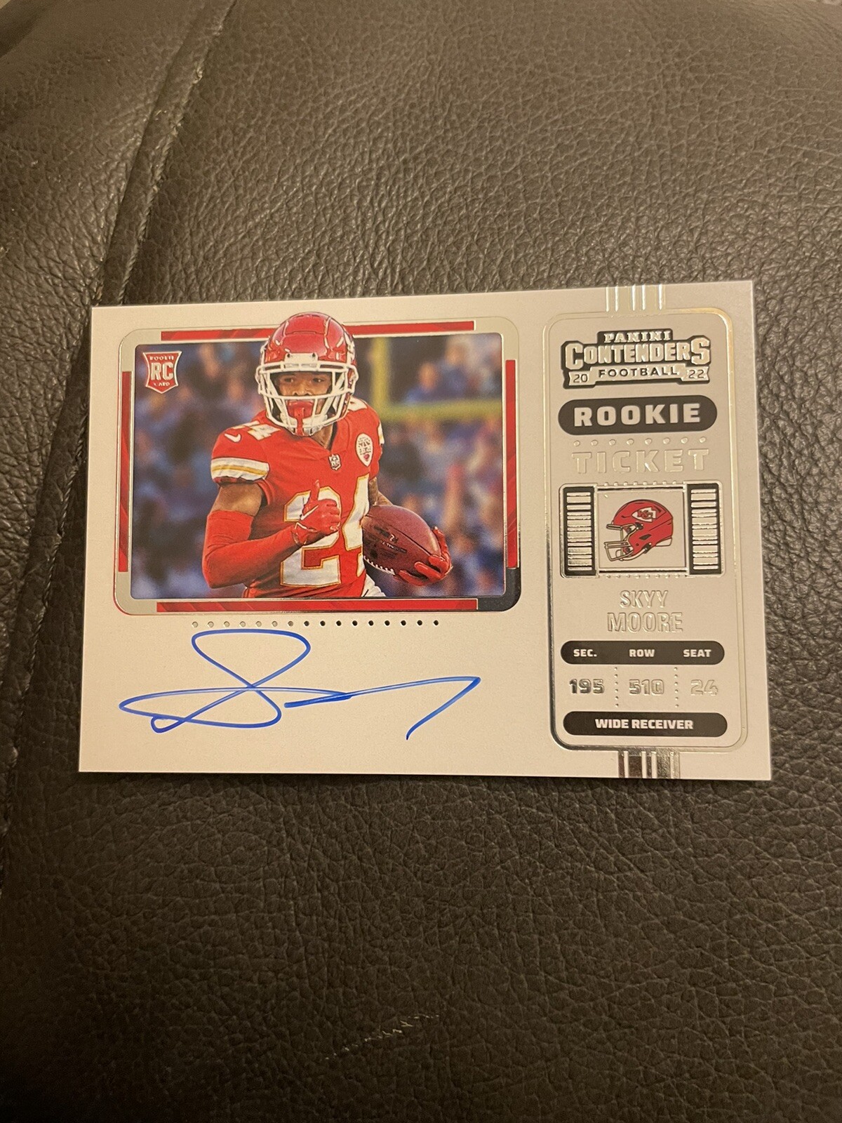 2022 Panini Contenders Skyy Moore AUTO #134 Rookie RC Ticket Variation SP MINT