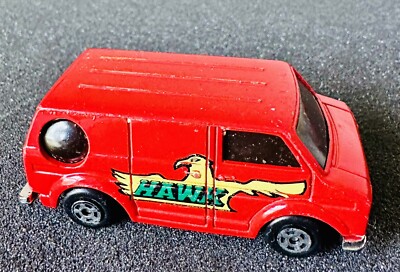 Vintage Red Bedford Van Hawk Hong Kong Super Wheels Diecast Car 1983 Toy