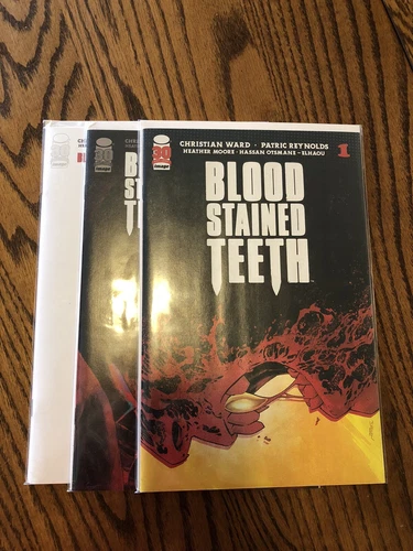 Blood Stained Teeth 1 Lot Of (3)